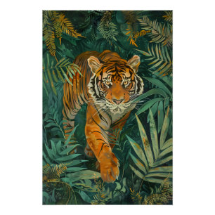 Poster Majesté de la Jungle : Tigre au paradis tropical