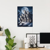 Poster Majesté de la Lune du loup (Bureau à domicile)