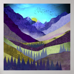 Poster Majesté des Montagnes pourpres
