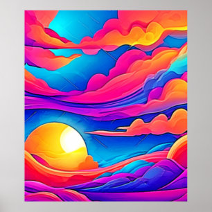 Poster Majesté d'un coucher de soleil
