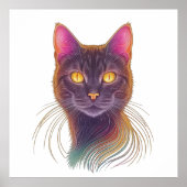 Poster Majesté Feline numérique (Devant)