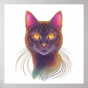 Poster Majesté Feline numérique