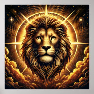 Poster Majesté Solaire - Le Lion Divin