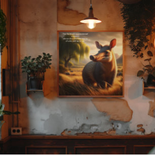 Poster Majestic Aardvark dans Serene Field