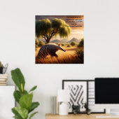 Poster Majestic Aardvark dans Sunlit Field (Bureau à domicile)
