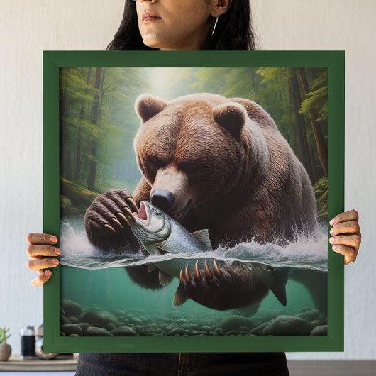 Poster Majestic Bear Catch
