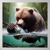 Poster Majestic Bear Catch (Devant)