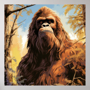 Poster majestic Bigfoot Silhouette