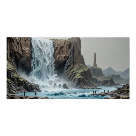 Poster Majestic Cascade Diorama (Devant)