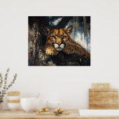 Poster Majestic Cougar in Forest (Cuisine)