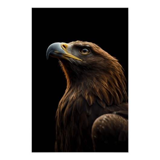 Poster Majestic Eagle Portrait, Strength Royal Confidence (Devant)