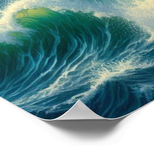 Poster Majestic Eagle Swooping Down to Catch Fish 16x20 (Coin)