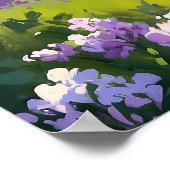 Poster Majestic Elephant marcher dans Lilac Field Peintur (Coin)