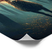 Poster Majestic Glowing Deer Wall Art – Mystical (Coin)