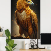 Poster Majestic Golden Eagle Portrait  (Bureau à domicile)