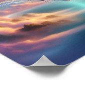 Poster Majestic Golden Tree Over Dreamlike Ocean Skies (Coin)