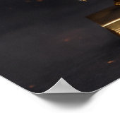 Poster Majestic Grace : Femme noire en Couronne or (Coin)