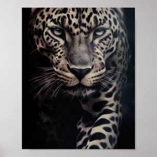 Poster Majestic Jaguar Staring - réaliste 4K Wildlife Po