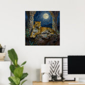 Poster Majestic Leopard on Cliff Ledge   (Bureau à domicile)