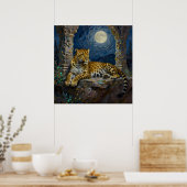 Poster Majestic Leopard on Cliff Ledge   (Cuisine)