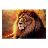 Poster Majestic Lion brillant Art mur (Devant)