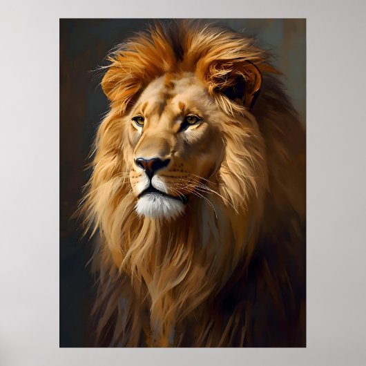 Poster Majestic Lion Portrait  (Devant)