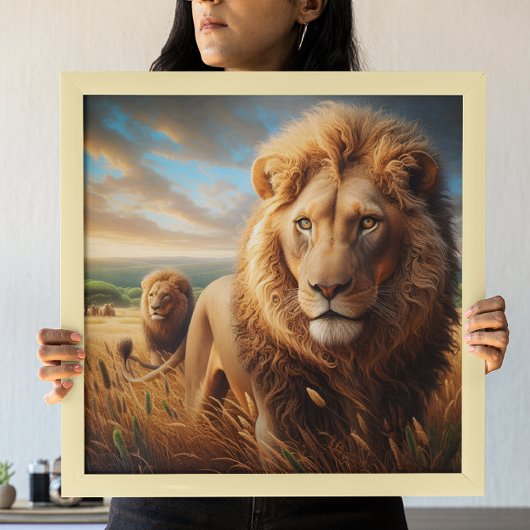 Poster Majestic Lions Roaming Gratuite