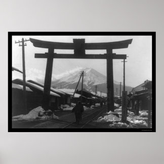 Poster Majestic Mt. Fuji, Japon 1909