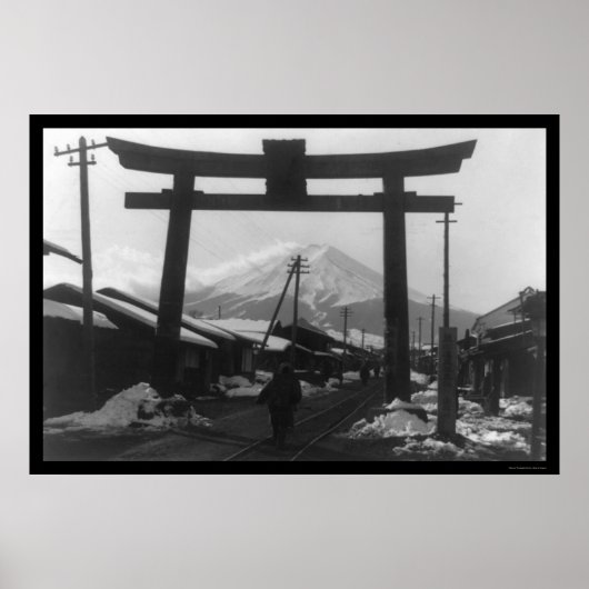 Poster Majestic Mt. Fuji, Japon 1909 (Devant)