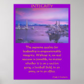 Poster majestic ocean sky view with pointing rock  (Devant)