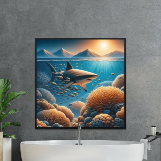 Poster Majestic Predator : Sharks Ocean Dance