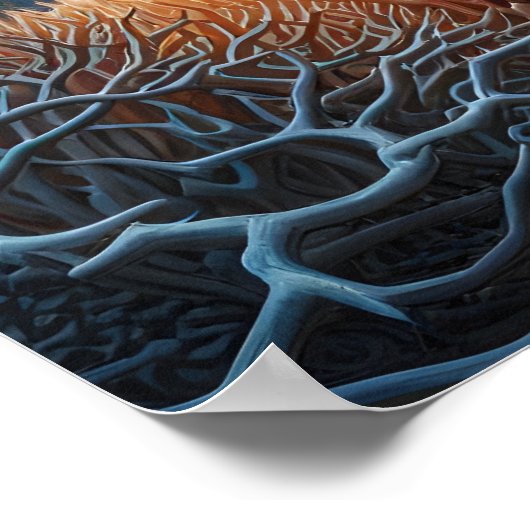 Poster Majestic Shark Glide à travers Coral Wonderland (Coin)