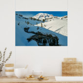 Poster Majestic Snowbound Mt. Rainier (Cuisine)