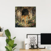 Poster Majestic Tiger Walking through Ancient Dunes (Bureau à domicile)