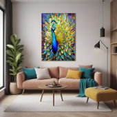 Poster Majestic Vernis Peacock Style Art Nouveau