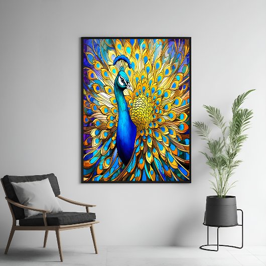 Poster Majestic Vernis Peacock Style Art Nouveau