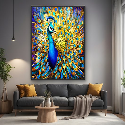 Poster Majestic Vernis Peacock Style Art Nouveau