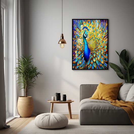 Poster Majestic Vernis Peacock Style Art Nouveau