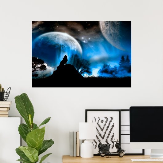 Poster Majestic Wolf (Bureau à domicile)