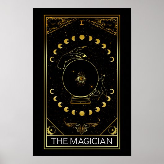 Poster Majeure Arcana La Magicienne Carte Tarot (Devant)