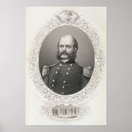 Poster Major Ambrose Everett Burnside (Devant)
