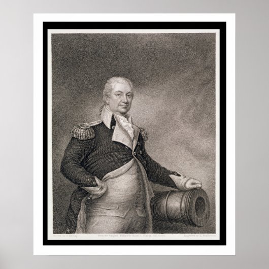 Poster Major général Henry Knox (1750-1806) gravé par J. (Devant)