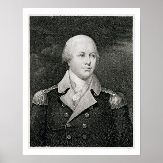 Poster Major General Nathaniel Greene (1742-86), engravé (Devant)