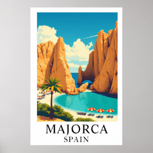 Poster Majorque Espagne Voyage Méditerranéen Art