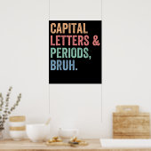Poster Majuscules Lettres Et Périodes Bruh Enseignant Drô (Cuisine)