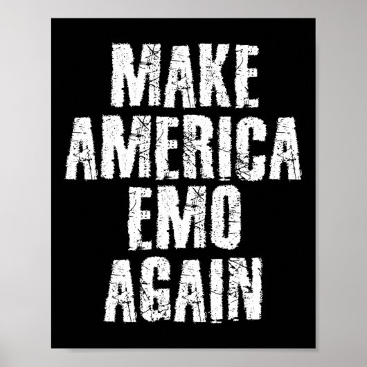 Poster Make America Emo Again Funny Goth Us Gift Idea  (Devant)