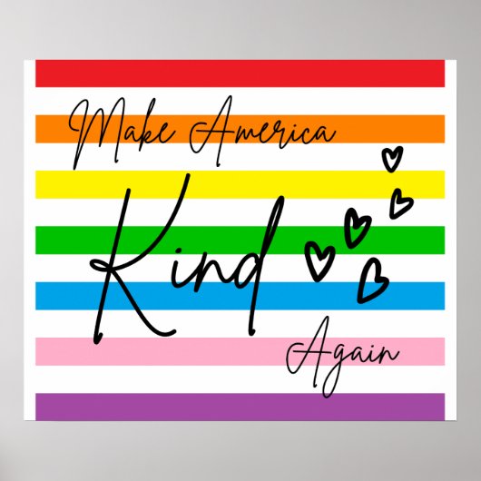 Poster Make America Kind Again (Devant)