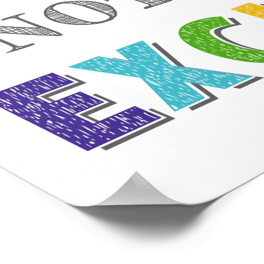 Poster Make An Effort Not An Excuse Growth Mindset (Coin)