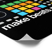 Poster Make Beats not War Drum Machine Ravers Festival (Coin)
