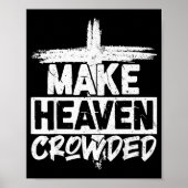 Poster Make Heaven Crowded Cross - Minimalist Christian R (Devant)